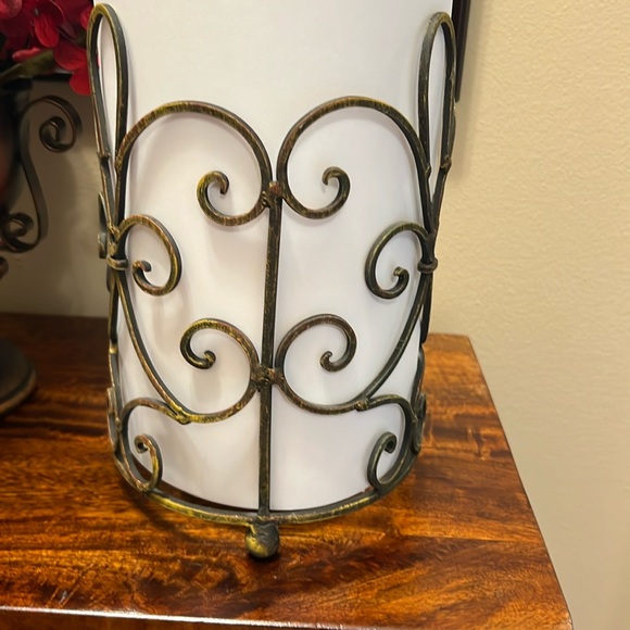 Candleholder ~ Metal with a Scroll Design - Picture 8 of 15